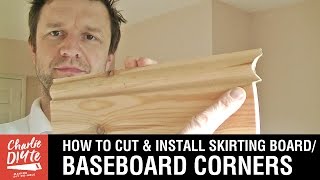 How to Cut amp Install Skirting Board Baseboard Internal Corners [upl. by Janik]