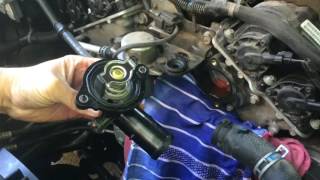 Jeep Cherokee Thermostat Replace P0128 Code [upl. by Aehsa]