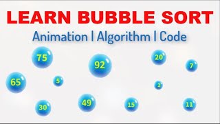 Bubble Sort Animation  Algorithm  Code [upl. by Aset]