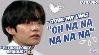 Taehyung Effortlessly Saying the Funniest Things with a Straight Face [upl. by Yajeet264]