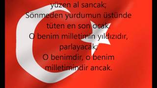 istiklal marşı sozleriturkish anthem lyrics HD [upl. by Wenona139]