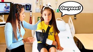 BROKEN ARM PRANK ON MOM  She Freaked Out   Jancy Family [upl. by Newbill]