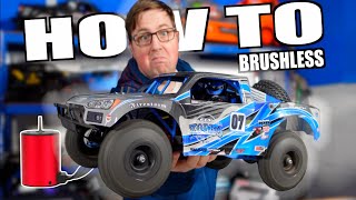 Easily Convert an RC Car to BRUSHLESS Beginners Guide [upl. by Hassett]