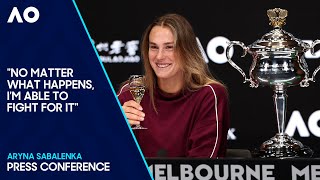 Aryna Sabalenka Press Conference  Australian Open 2024 Final [upl. by Lukash]