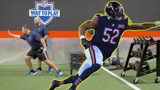 DLine Drills Mastering Khalil Macks Long Arm Pass Rush  Way to Play [upl. by Teilo]