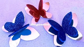 Cómo hacer mariposas doble ideales para decorar  DIY butterflies  decoration and ornament [upl. by Hteik]