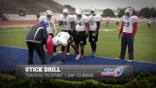 Defensive Line Drill Stick Drill Gary Salgado [upl. by Litha]