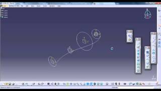 CATIA Basics  multi section surface using guides [upl. by Burbank]