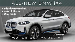 BMW X4 Electric iX4 preview Design Features Tech amp More [upl. by Okir]