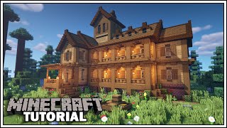 Minecraft Tutorial How to Build a Large Wooden House [upl. by Tutankhamen]