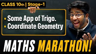 Class 10th Maths Maha Marathon  Some App of Trigonometry amp Coord Geometry 🔥  Shobhit Nirwan [upl. by Hasan]