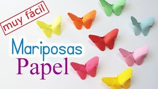 Como hacer mariposas de papel  Manualidades de Lina [upl. by Ayekal]