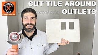 How to Cut Tile Around Outlets Easy Accurate Cuts [upl. by Joaquin]