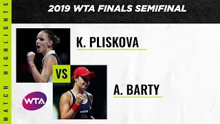 Ashleigh Barty v Karolina Pliskova  2019 WTA Finals  WTA Highlights [upl. by Eigla408]