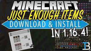 How To Download amp Install Just Enough Items in Minecraft 1164 JEI for 1164 [upl. by Naehs248]