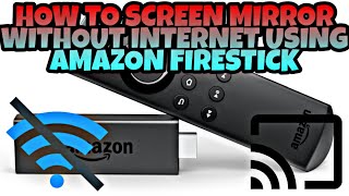 Screen Mirror on Amazon Fire TV Stick without wifi [upl. by Senhauser289]