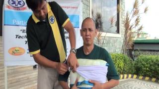 Flail Chest Management using Triangular Bandage [upl. by Einnel]