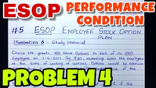 5 ESOP  Problem 4  Performance Condition  Advance Accounts  CA INTER  By Saheb Academy [upl. by Isla]