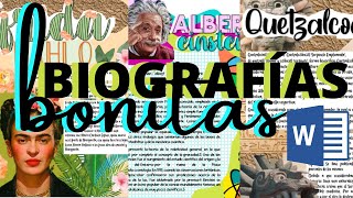 Biografías Bonitas en WordFernanda🌺💜 [upl. by Ainimre]