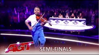 Tyler ButlerFigueroa Simons Golden Buzzer KILLS His Violin on AGT [upl. by Aleacin]