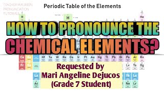 HOW TO PRONOUNCE THE 118 ELEMENTS IN PERIODIC TABLE  Teacher Maureen [upl. by Sharma558]