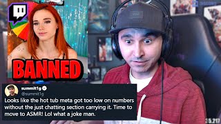 Summit1g Reacts to NEW Twitch ASMR Meta  Amouranth and Indiefoxx Twitch Ban [upl. by Kitti]