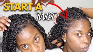 How To Start A Twist With Extensions [upl. by Goldshell]