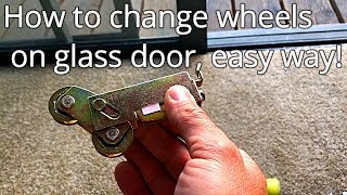 How to replace rollers wheels on sliding glass patio door the easy way [upl. by Reddy]