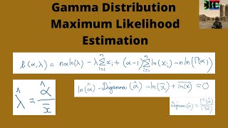 Gamma Distribution Maximum Likelihood Estimation MLE [upl. by Lindon]