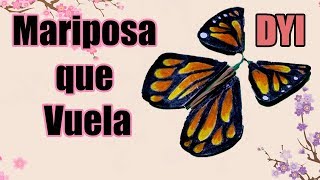 TUTORIAL DIY COMO HACER UNA MARIPOSA DE PAPEL QUE VUELA DE VERDAD MANUALIDAD [upl. by Dnomal]