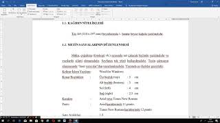 Microsoft word tek sayfa için Sayfa Düzeni Kenar boşluğu ayarlama [upl. by Zysk359]