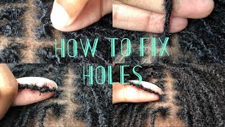 How To Fix Holes in Your Locs Quick and Easy  Fixing Interlocking Mistakes [upl. by Nilson]