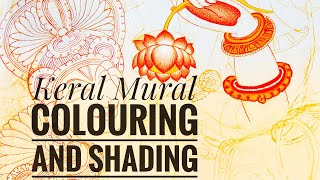 Kerala mural painting colouring and shading [upl. by Hjerpe]