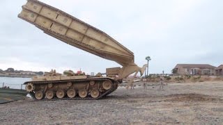 Amazing Tank Launched Bridge  M60 Armoured VehicleLaunched Bridge AVLB in Action [upl. by Miah]