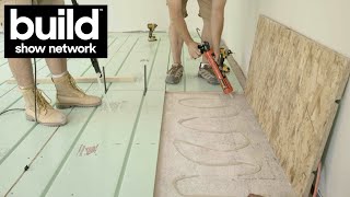 Installing RADIANT HEAT floors with Warmboard  Part 1 [upl. by Eibrad258]