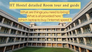 IIT Hostel Room Tour amp Guide  IIT Guwahati  Ultimate packing guide for any hostelers [upl. by Aan]