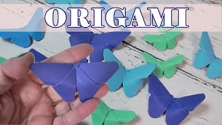 Como hacer mariposas de papel fáciles Origami Papiroflexia [upl. by Merwyn]