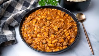 Lebanese Fasolia White Bean and Lamb Stew [upl. by Aicram]