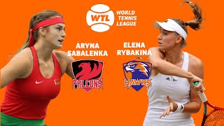 Aryna Sabalenka vs Elena Rybakina  2022 World Tennis League [upl. by Gorton]