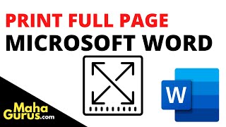 How to Print Full Page in MS Word  Print Full Page Microsoft Word [upl. by Saitam]