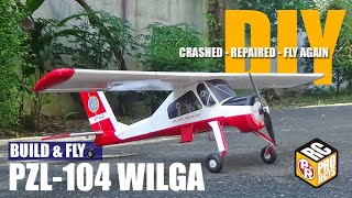 PZL104 Wilga RC Plane Build and Fly [upl. by Eblehs]