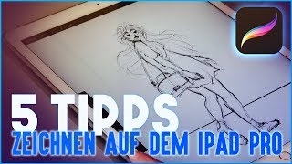 TUTORIAL Zeichnen auf dem iPad Pro amp Apple Pencil  DEUTSCH [upl. by Aiciruam]