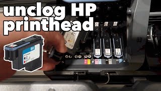 How to clean a clogged HP Designjet Printhead [upl. by Aimil]