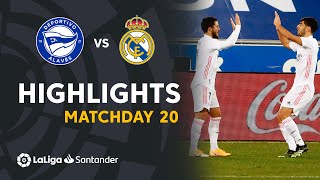 Highlights Deportivo Alavés vs Real Madrid 14 [upl. by Eilitan]