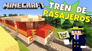 Minecraft Como hacer un Tren de Pasajeros Train Super Tutorial [upl. by Anivahs96]