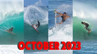 October Surfing Highlights 4K Raw North Shore Oahu [upl. by Eirolam494]