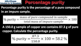 13 Percentage purity [upl. by Hteb760]