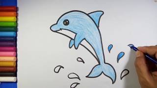 Easy and simple Dolphin Drawing [upl. by Maris436]