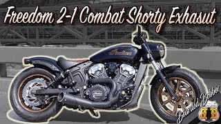 Freedom Performance 21 Combat Shorty Exhaust for Indian Scout Bobber [upl. by Richart919]