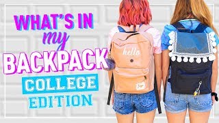 What’s in My Backpack COLLEGE Edition  Back to School 2019 [upl. by Mosira]